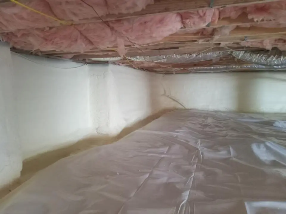 Crawl space encapsulation with closed-cell spray foam for Spray Foam Roofing in Greenwood